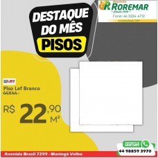 Piso Lef Branco 44x44 A