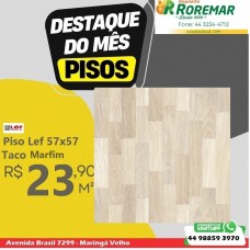 Piso Lef Taco Marfim 57x57 A