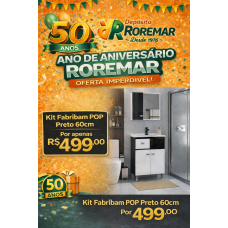 Conjunto Fabribam Pop 60cm Com pé Preto