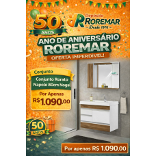 Conjnto Rorato Napole 80cm Nogal